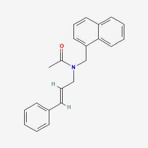 N-(naphthalen-1-ylmethyl)-N-[(E)-3-phenylprop-2-enyl]acetamide