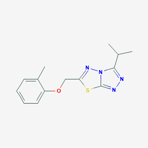 molecular formula C14H16N4OS B294175 3-Isopropyl-6-[(2-methylphenoxy)methyl][1,2,4]triazolo[3,4-b][1,3,4]thiadiazole 