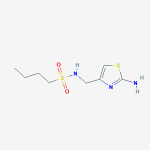 molecular formula C8H15N3O2S2 B2941756 N-[(2-Amino-1,3-thiazol-4-yl)methyl]butane-1-sulfonamide CAS No. 1787487-05-1
