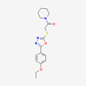 2-((5-(4-Ethoxyphenyl)-1,3,4-oxadiazol-2-yl)thio)-1-(piperidin-1-yl)ethanone