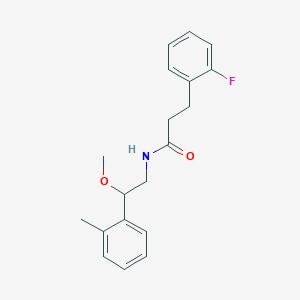 molecular formula C19H22FNO2 B2941761 3-(2-fluorophenyl)-N-(2-methoxy-2-(o-tolyl)ethyl)propanamide CAS No. 1797354-89-2