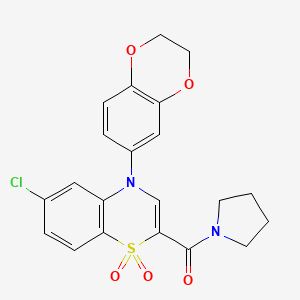 molecular formula C21H19ClN2O5S B2941762 2-(2-chlorophenyl)-N,N-dimethyl-4-(phenylsulfonyl)-1,3-oxazol-5-amine CAS No. 1190007-12-5