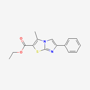 molecular formula C15H14N2O2S B2941772 3-甲基-6-苯基咪唑并[2,1-b][1,3]噻唑-2-羧酸乙酯 CAS No. 74416-91-4