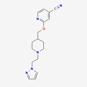 2-({1-[2-(1H-pyrazol-1-yl)ethyl]piperidin-4-yl}methoxy)pyridine-4-carbonitrile