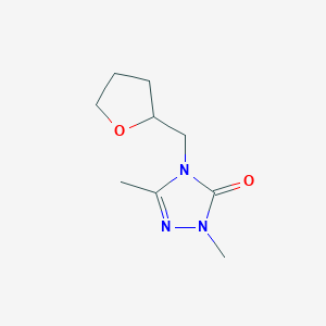 1,3-dimethyl-4-[(oxolan-2-yl)methyl]-4,5-dihydro-1H-1,2,4-triazol-5-one