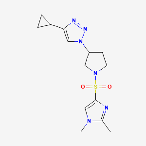 4-cyclopropyl-1-(1-((1,2-dimethyl-1H-imidazol-4-yl)sulfonyl)pyrrolidin-3-yl)-1H-1,2,3-triazole
