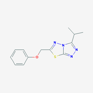 molecular formula C13H14N4OS B294178 3-Isopropyl-6-(phenoxymethyl)[1,2,4]triazolo[3,4-b][1,3,4]thiadiazole 