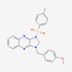 molecular formula C24H22N4O3S B2941783 1-(4-methoxybenzyl)-3-tosyl-2,3-dihydro-1H-imidazo[4,5-b]quinoxaline CAS No. 848681-73-2