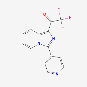 2,2,2-Trifluoro-1-[3-(pyridin-4-yl)imidazo[1,5-a]pyridin-1-yl]ethan-1-one