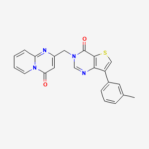 2-{[7-(3-methylphenyl)-4-oxothieno[3,2-d]pyrimidin-3(4H)-yl]methyl}-4H-pyrido[1,2-a]pyrimidin-4-one