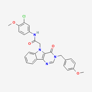 molecular formula C27H23ClN4O4 B2941797 N-(3-chloro-4-methoxyphenyl)-2-(3-(4-methoxybenzyl)-4-oxo-3H-pyrimido[5,4-b]indol-5(4H)-yl)acetamide CAS No. 1189923-55-4