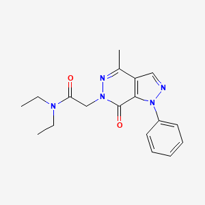 molecular formula C18H21N5O2 B2941798 N,N-diethyl-2-(4-methyl-7-oxo-1-phenyl-1H-pyrazolo[3,4-d]pyridazin-6(7H)-yl)acetamide CAS No. 955781-32-5