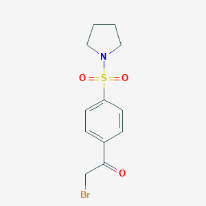 molecular formula C12H14BrNO3S B029418 2-Bromo-1-[4-(pyrrolidine-1-sulfonyl)phenyl]ethan-1-one CAS No. 58722-38-6