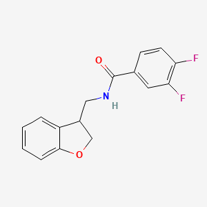 N-[(2,3-dihydro-1-benzofuran-3-yl)methyl]-3,4-difluorobenzamide