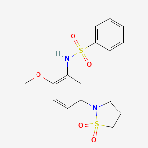 N-(5-(1,1-dioxidoisothiazolidin-2-yl)-2-methoxyphenyl)benzenesulfonamide