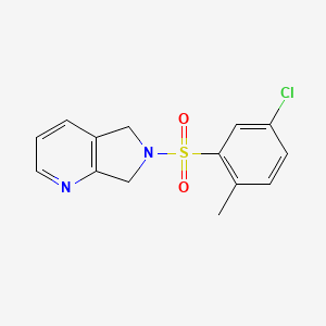 molecular formula C14H13ClN2O2S B2941814 6-((5-chloro-2-methylphenyl)sulfonyl)-6,7-dihydro-5H-pyrrolo[3,4-b]pyridine CAS No. 2320464-92-2