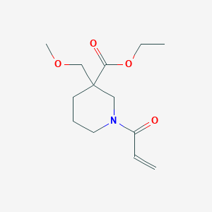 molecular formula C13H21NO4 B2941818 Ethyl 3-(methoxymethyl)-1-prop-2-enoylpiperidine-3-carboxylate CAS No. 2361732-46-7