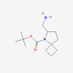 molecular formula C13H24N2O2 B2941819 叔丁基 6-(氨基甲基)-5-氮杂螺[3.4]辛烷-5-羧酸酯 CAS No. 2168501-64-0