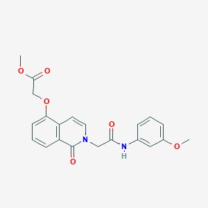Methyl 2-[2-[2-(3-methoxyanilino)-2-oxoethyl]-1-oxoisoquinolin-5-yl]oxyacetate