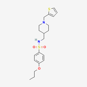 4-propoxy-N-((1-(thiophen-2-ylmethyl)piperidin-4-yl)methyl)benzenesulfonamide