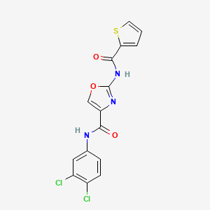 N-(3,4-dichlorophenyl)-2-(thiophene-2-carboxamido)oxazole-4-carboxamide