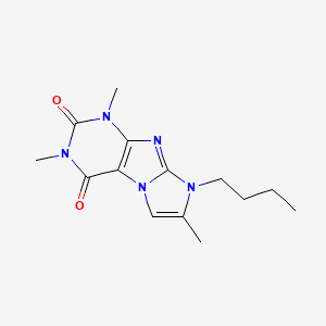 molecular formula C14H19N5O2 B2941832 8-butyl-1,3,7-trimethyl-1H-imidazo[2,1-f]purine-2,4(3H,8H)-dione CAS No. 31488-04-7