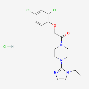 2-(2,4-dichlorophenoxy)-1-(4-(1-ethyl-1H-imidazol-2-yl)piperazin-1-yl)ethanone hydrochloride