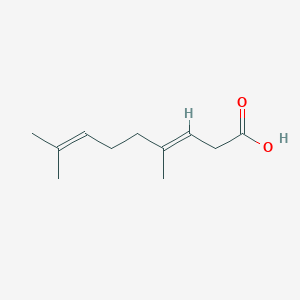 molecular formula C11H18O2 B2941845 (E)-4,8-dimethylnona-3,7-dienoic acid CAS No. 459-85-8