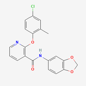 molecular formula C20H15ClN2O4 B2941850 N-(1,3-benzodioxol-5-yl)-2-(4-chloro-2-methylphenoxy)pyridine-3-carboxamide CAS No. 497060-31-8