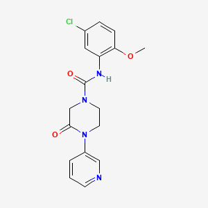 molecular formula C17H17ClN4O3 B2941851 N-(5-Chloro-2-methoxyphenyl)-3-oxo-4-pyridin-3-ylpiperazine-1-carboxamide CAS No. 2309259-18-3