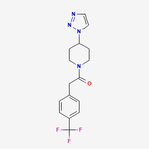 1-(4-(1H-1,2,3-triazol-1-yl)piperidin-1-yl)-2-(4-(trifluoromethyl)phenyl)ethanone
