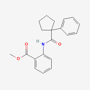 molecular formula C20H21NO3 B2941857 2-((苯基环戊基)羰基氨基)苯甲酸甲酯 CAS No. 1024400-44-9
