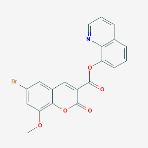quinolin-8-yl 6-bromo-8-methoxy-2-oxo-2H-chromene-3-carboxylate