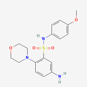 molecular formula C17H21N3O4S B2941859 5-Amino-N-(4-methoxy-phenyl)-2-morpholin-4-yl-benzenesulfonamide CAS No. 326022-98-4