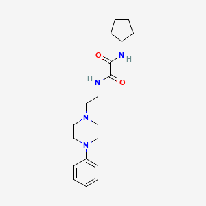 molecular formula C19H28N4O2 B2941869 N1-cyclopentyl-N2-(2-(4-phenylpiperazin-1-yl)ethyl)oxalamide CAS No. 1049393-18-1