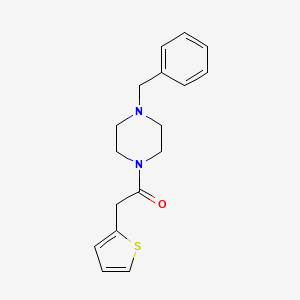 molecular formula C17H20N2OS B2941872 1-(4-苄基哌嗪基)-2-(2-噻吩基)乙烷-1-酮 CAS No. 349423-51-4
