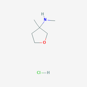 molecular formula C6H14ClNO B2941885 N,3-dimethyloxolan-3-amine hydrochloride CAS No. 2375273-31-5