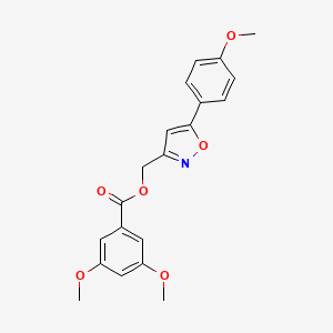 molecular formula C20H19NO6 B2941920 (5-(4-Methoxyphenyl)isoxazol-3-yl)methyl 3,5-dimethoxybenzoate CAS No. 953007-33-5