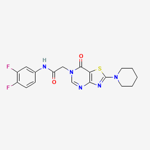 N-(3,4-difluorophenyl)-2-(7-oxo-2-(piperidin-1-yl)thiazolo[4,5-d]pyrimidin-6(7H)-yl)acetamide