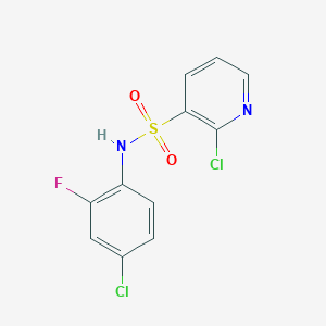 molecular formula C11H7Cl2FN2O2S B2941931 2-chloro-N-(4-chloro-2-fluorophenyl)pyridine-3-sulfonamide CAS No. 1147283-54-2