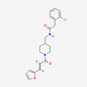 (E)-2-(2-chlorophenyl)-N-((1-(3-(furan-2-yl)acryloyl)piperidin-4-yl)methyl)acetamide