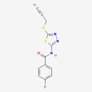 4-fluoro-N-[5-(2-propynylsulfanyl)-1,3,4-thiadiazol-2-yl]benzenecarboxamide