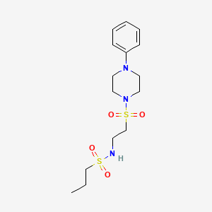N-(2-((4-phenylpiperazin-1-yl)sulfonyl)ethyl)propane-1-sulfonamide