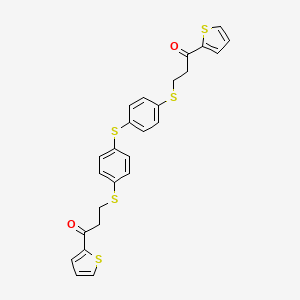molecular formula C26H22O2S5 B2941938 3-({4-[(4-{[3-Oxo-3-(2-thienyl)propyl]sulfanyl}phenyl)sulfanyl]phenyl}sulfanyl)-1-(2-thienyl)-1-propanone CAS No. 868256-41-1