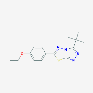 molecular formula C15H18N4OS B294194 3-Tert-butyl-6-(4-ethoxyphenyl)[1,2,4]triazolo[3,4-b][1,3,4]thiadiazole 