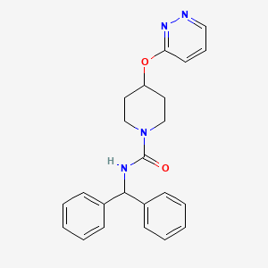molecular formula C23H24N4O2 B2941954 N-benzhydryl-4-(pyridazin-3-yloxy)piperidine-1-carboxamide CAS No. 1448137-30-1