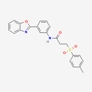 N-(3-(benzo[d]oxazol-2-yl)phenyl)-3-tosylpropanamide