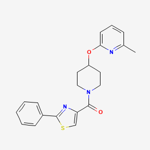 (4-((6-Methylpyridin-2-yl)oxy)piperidin-1-yl)(2-phenylthiazol-4-yl)methanone