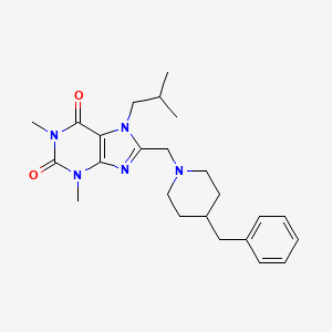 8-[(4-Benzylpiperidin-1-yl)methyl]-1,3-dimethyl-7-(2-methylpropyl)purine-2,6-dione