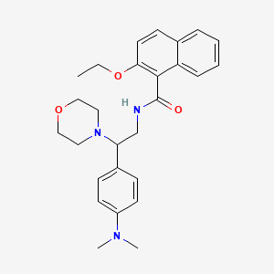 molecular formula C27H33N3O3 B2941967 N-(2-(4-(二甲氨基)苯基)-2-吗啉乙基)-2-乙氧基-1-萘酰胺 CAS No. 897620-10-9